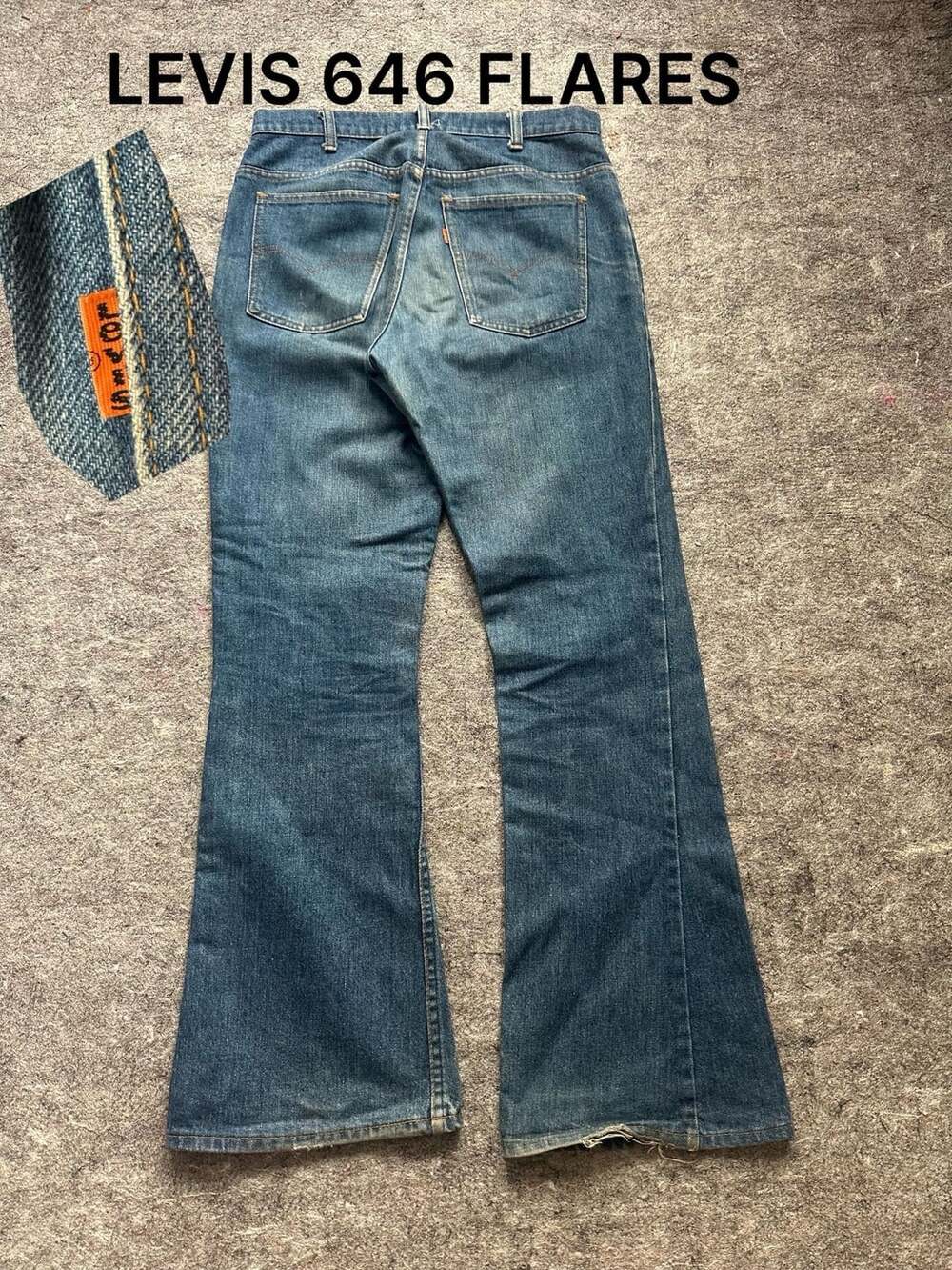 Vintage 80s Levi's 646 orange tab Flares bootcut Size 32x31 Jeans